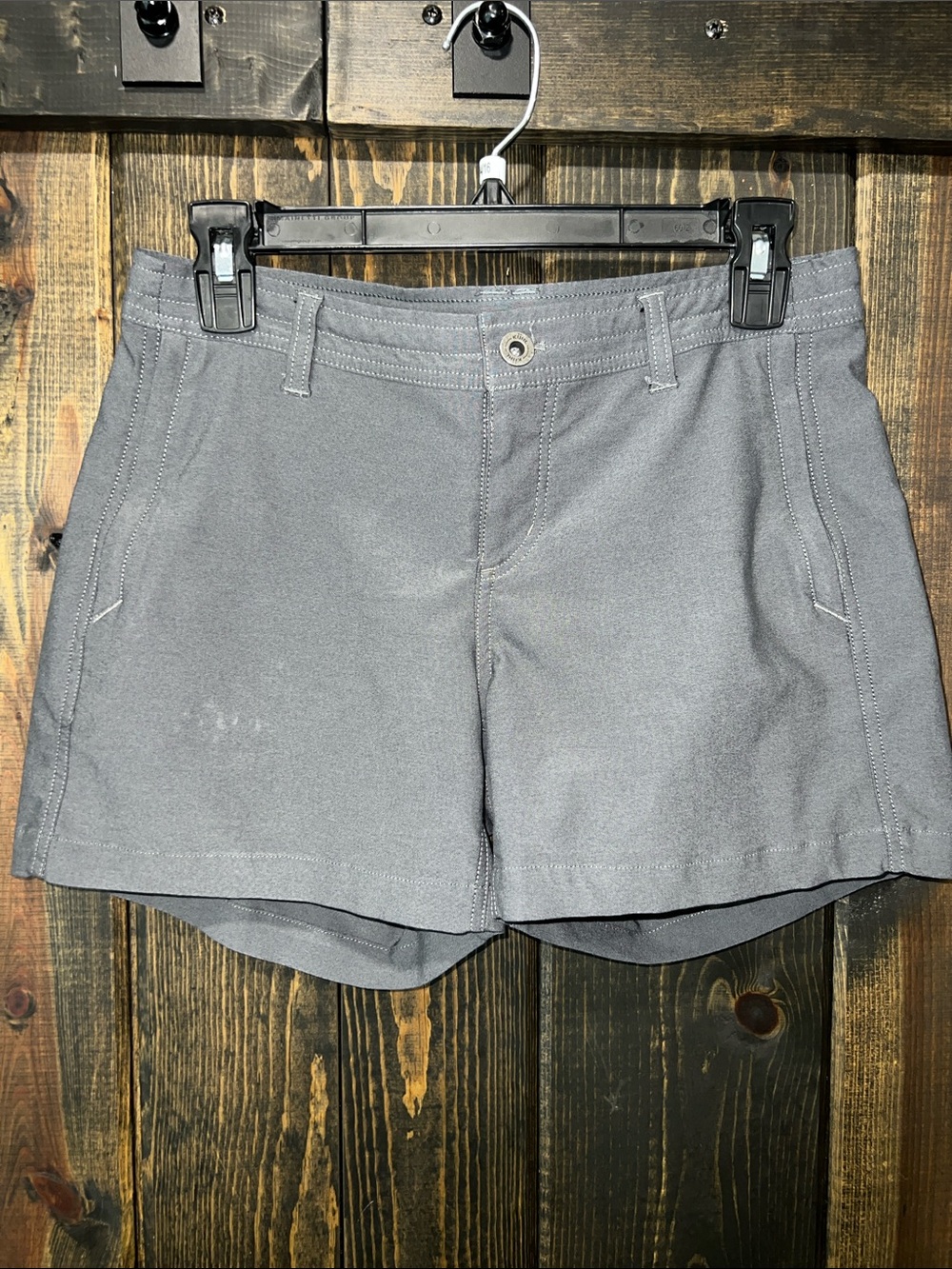 Kuhl Kontour Hiking 4" Shorts Sz 4 Pavement Grey Stretch Trail Outdoor Gorpcore